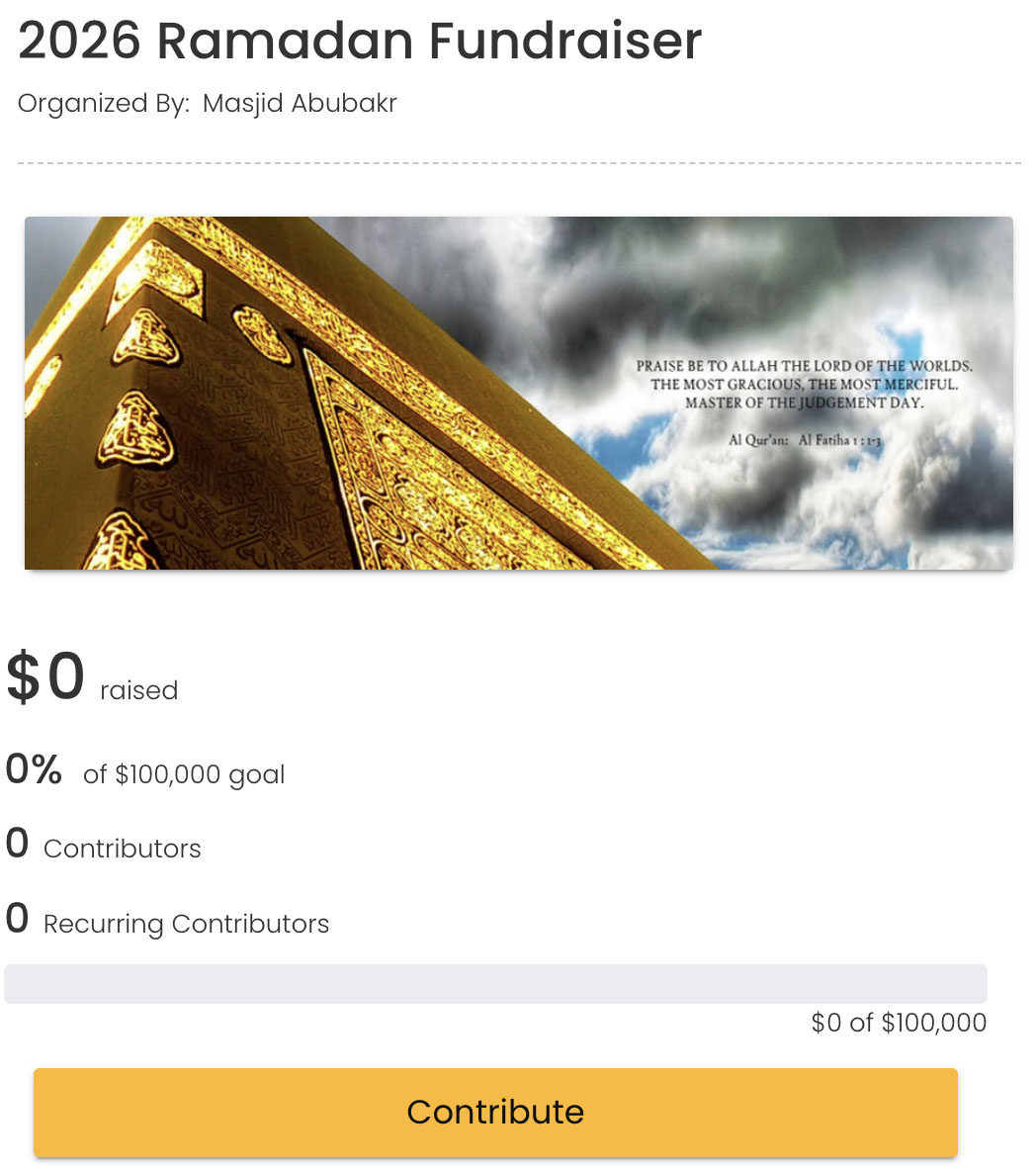 Ramadan Fundraiser